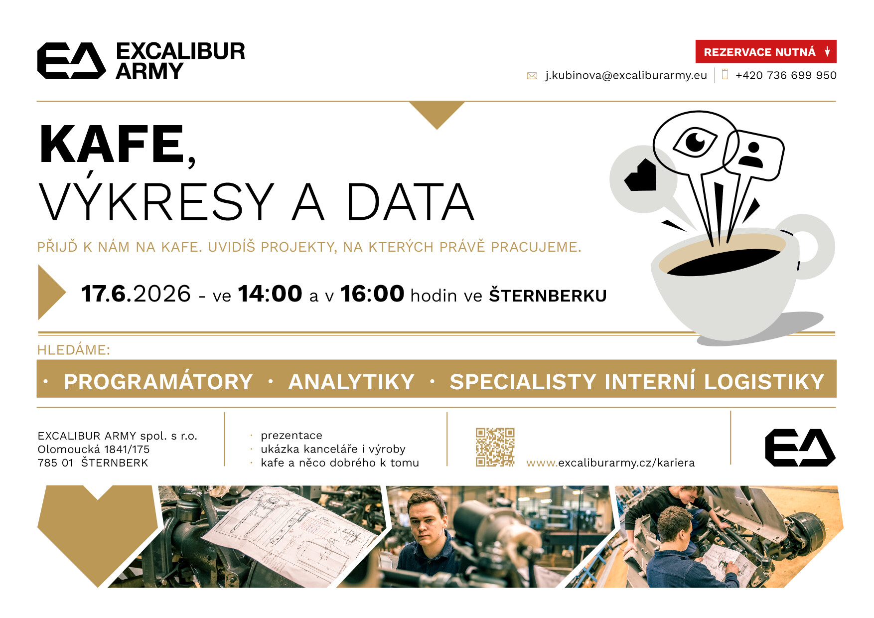 Kafe, výkresy a data